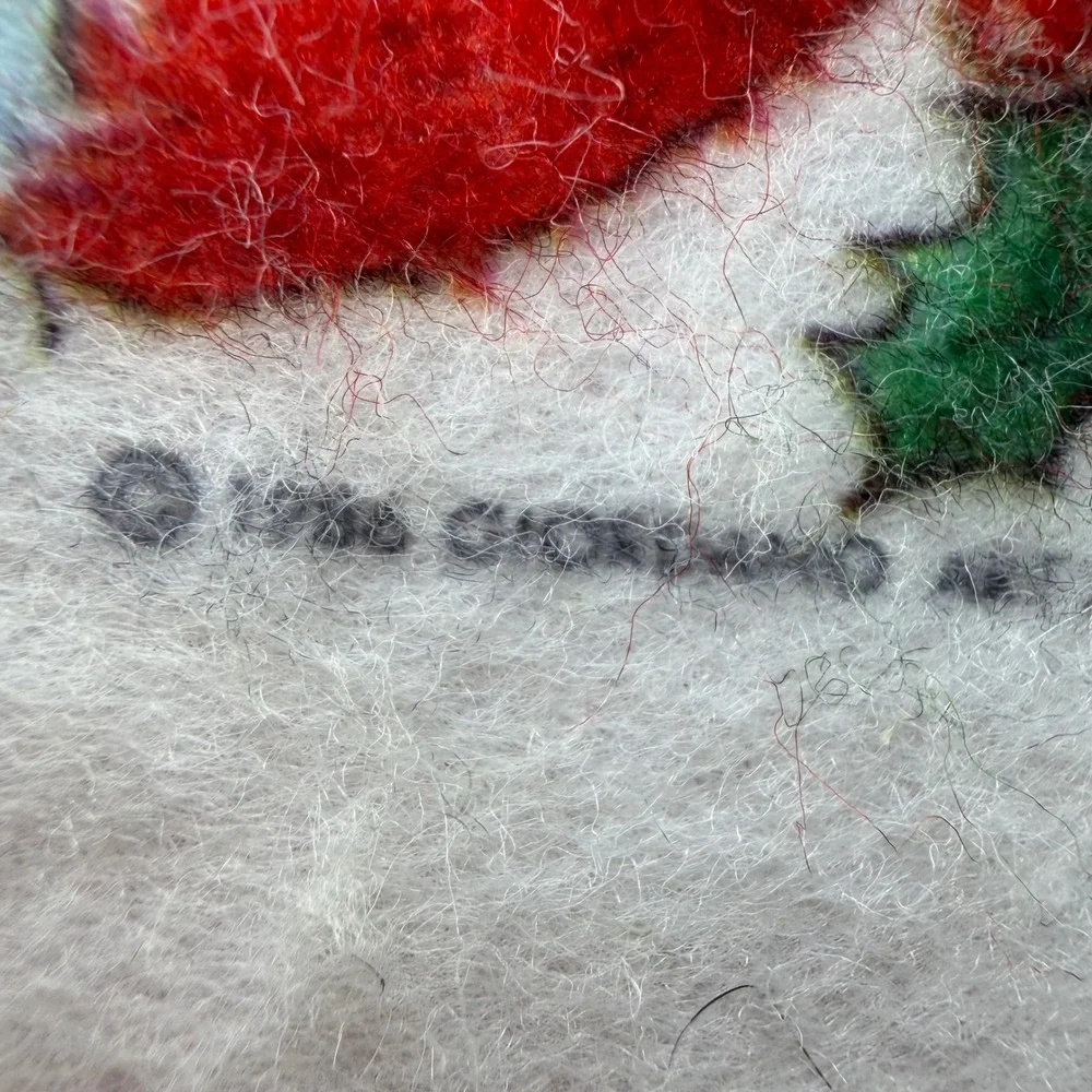 Vintage Giordano Art Santa Claus Quilted Felt Christmas Tree‎ Skirt 1986 40